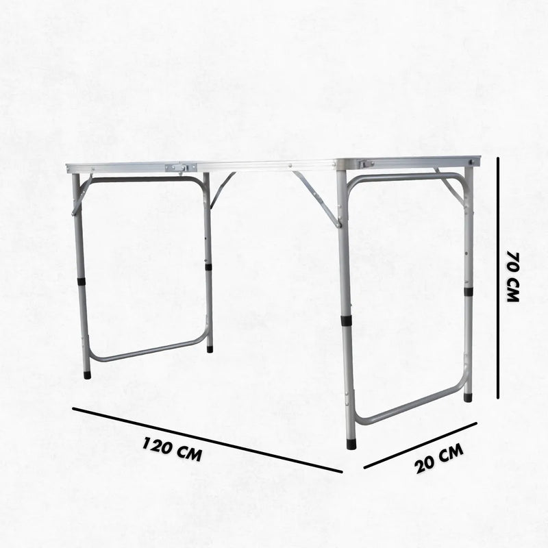 Mesa Dobrável em Alumínio para camping