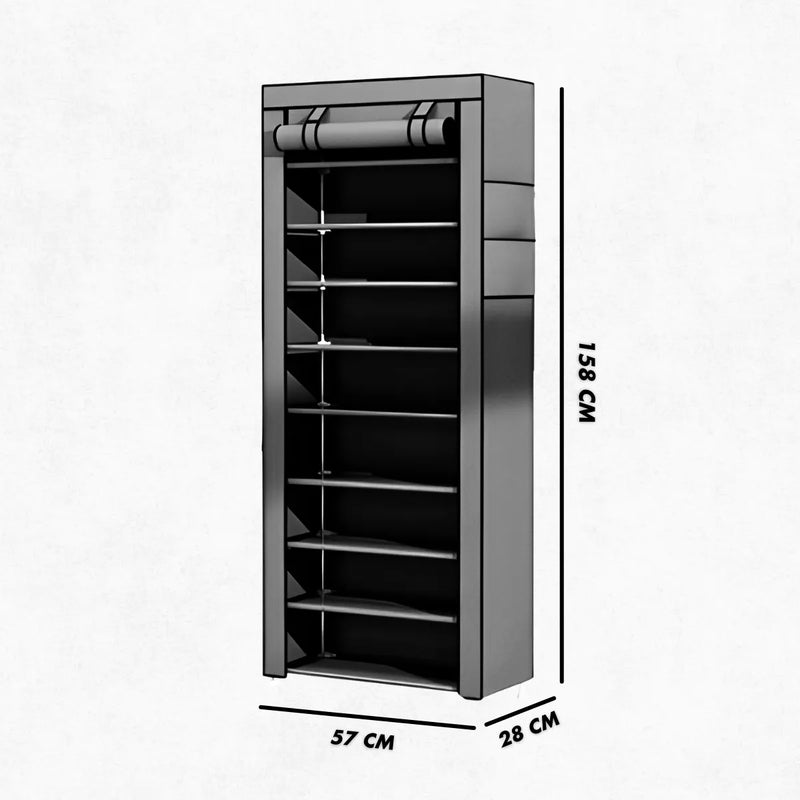 Sapateira Multiuso Para Calçados 9 Andares Com Porta Organiz